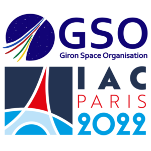 giron space organisation logo above logo of the international astronautical congress of pa